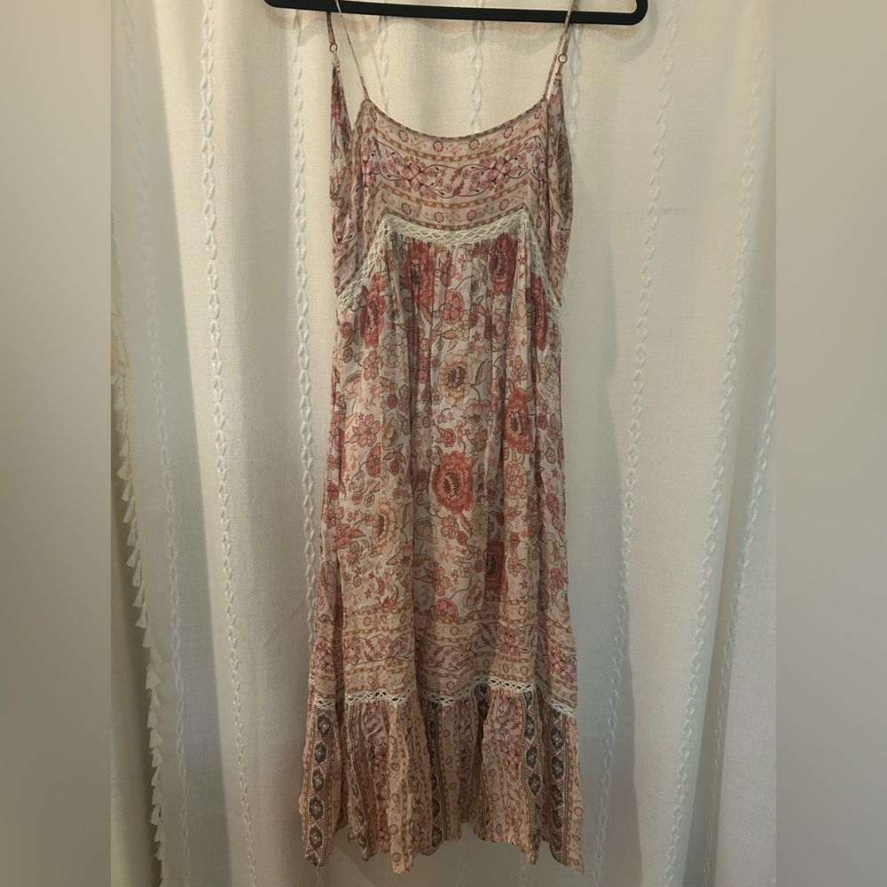 Spell Pink and Cream Patterned Dress